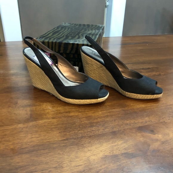 Moda Black Wedge 4 inch heel - Picture 3 of 3